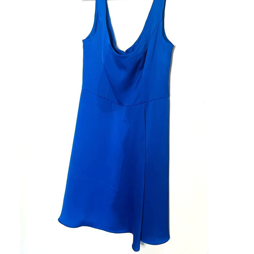 Celebrate David’s Bridal Horizon Blue slit Cut Midi Dress size 8
